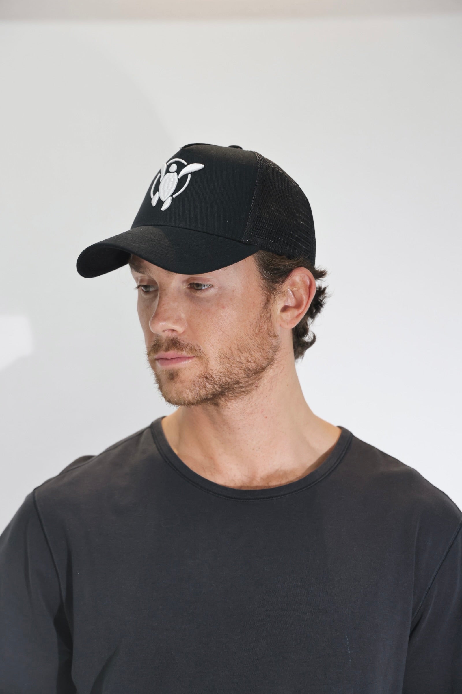 Turtle Trucker Hat - Black/White – Turtle Society