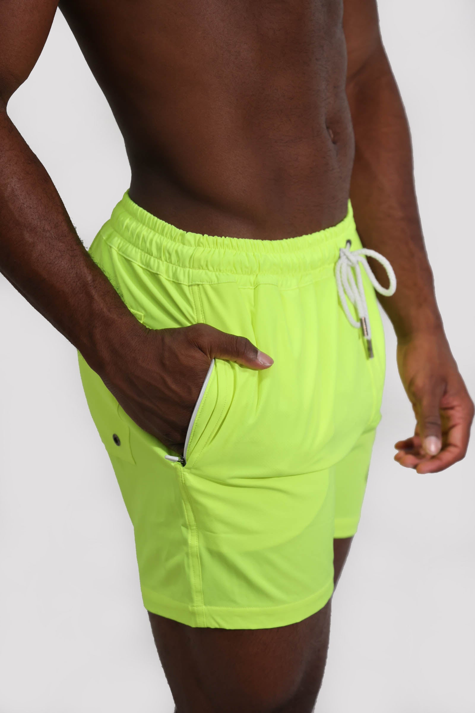 Neon Yellow Shorts 4.5"